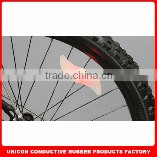 Newly fashion and alarm for safe silicone glowing wheel lights