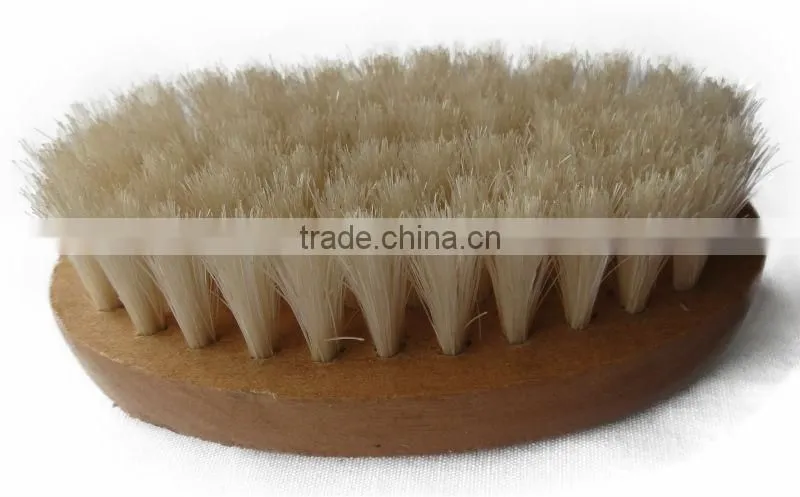 Wooden nail brush with boar bristle