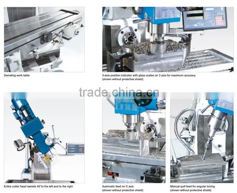 Universal Milling Machine VHF1.1 with more travels and infinitely variable speed