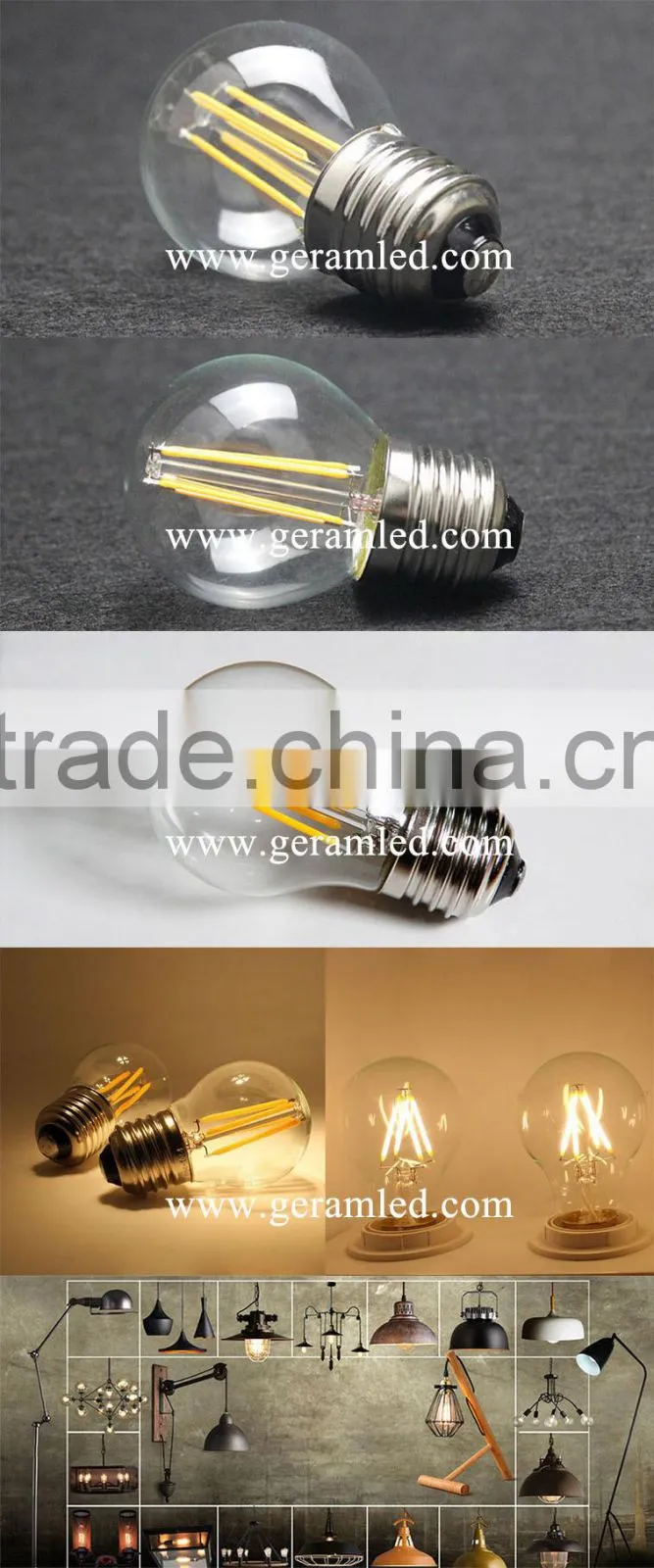 Cheapest price 3000K 6000K globe g45 retro bulb