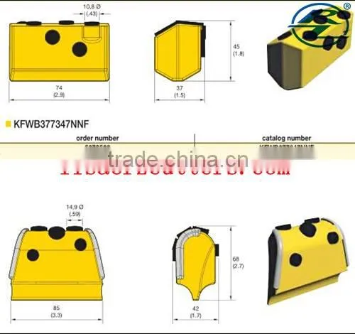 BFZ26 BFZ72/B Foundation drilling casing bits quick change bars replaceable blocks piling rig flat teeth