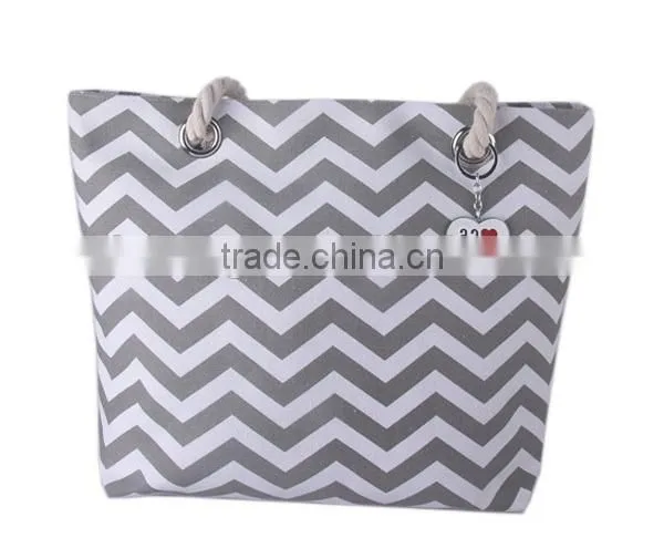 Wholesale Canvas Beach Bag,Chevron Beach Tote Bags