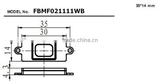 FBMF021111WB High Quality 35*14mm mini square micro speaker module (FBELE)