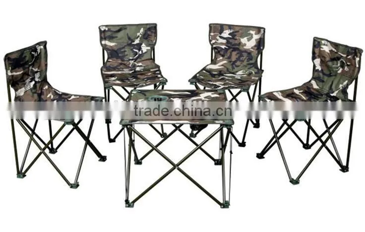 600D Yes Folded and Outdoor Use Folding Camping Portable Camo Chair Set