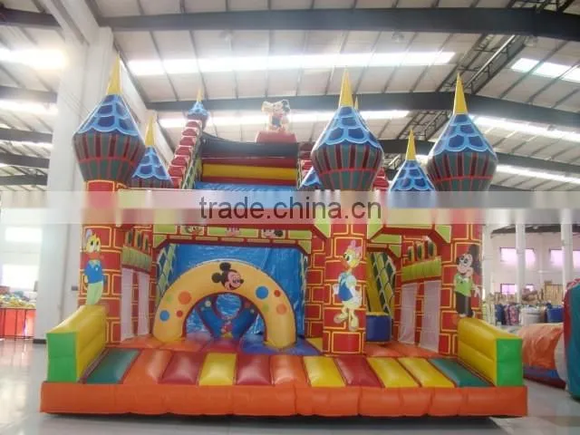 2016 popular outdoor inflatable slide bouncer small obstacle slide