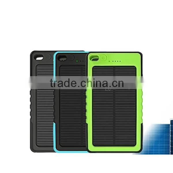 Square Solar Powerbank Waterproof Charger 4000mAh for iPhone Smart Phone