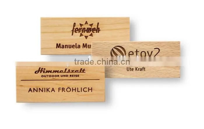Custom unfinished solid wooden luggage tag