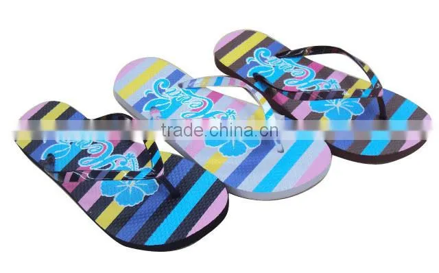 stripe women eva beach flip flops for 2015 summer