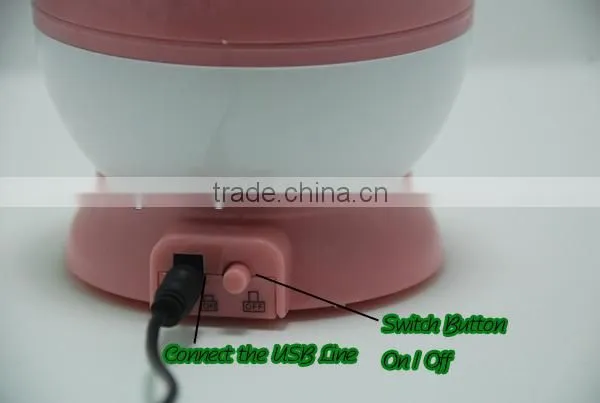 Rotation projector lamp,Star Sky Romantic Night Projector Light. 2014Rotating luminous Dream night light.