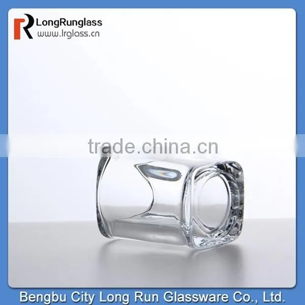 LongRun high quality mini crystal square glass candle holder wholesale