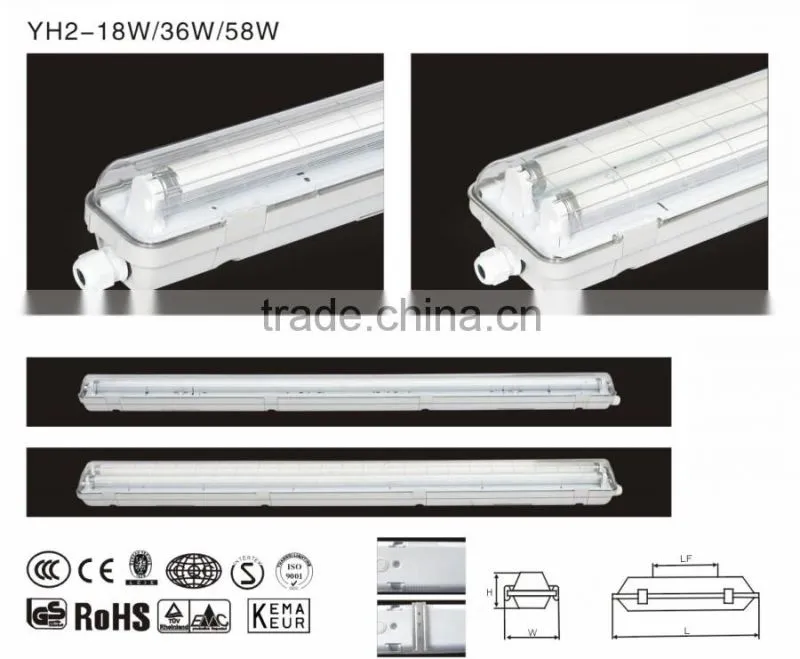 2 foot IP65 waterproof lamp 18w