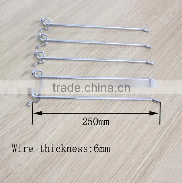 Guangzhou shopfitting equipment pegboard metal hook display stands, hanger display metal hook