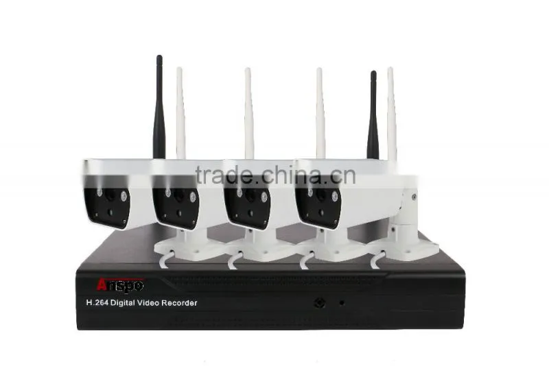 Full HD 720P WIFI NVR and WIFI Camera 4ch wifi nvr kit 1080p ip bullet camera Smart Home Security System