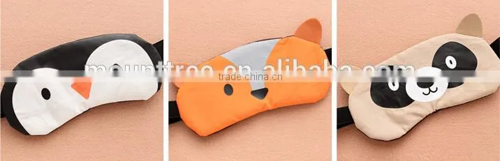 Wholesale korean funny cute animal custom blindfold anti-wrinkle and dark circle comfort travel sleeping cover eye mask