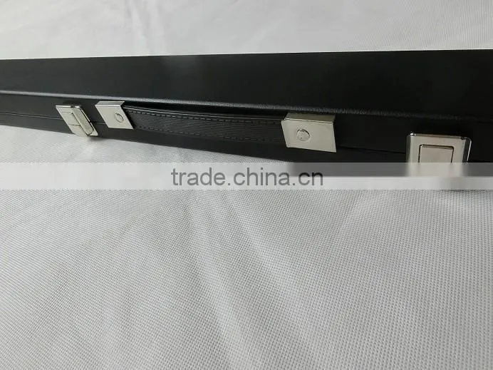 Luxury 3/4 BLACK Leather Snooker Pool Cue Case.