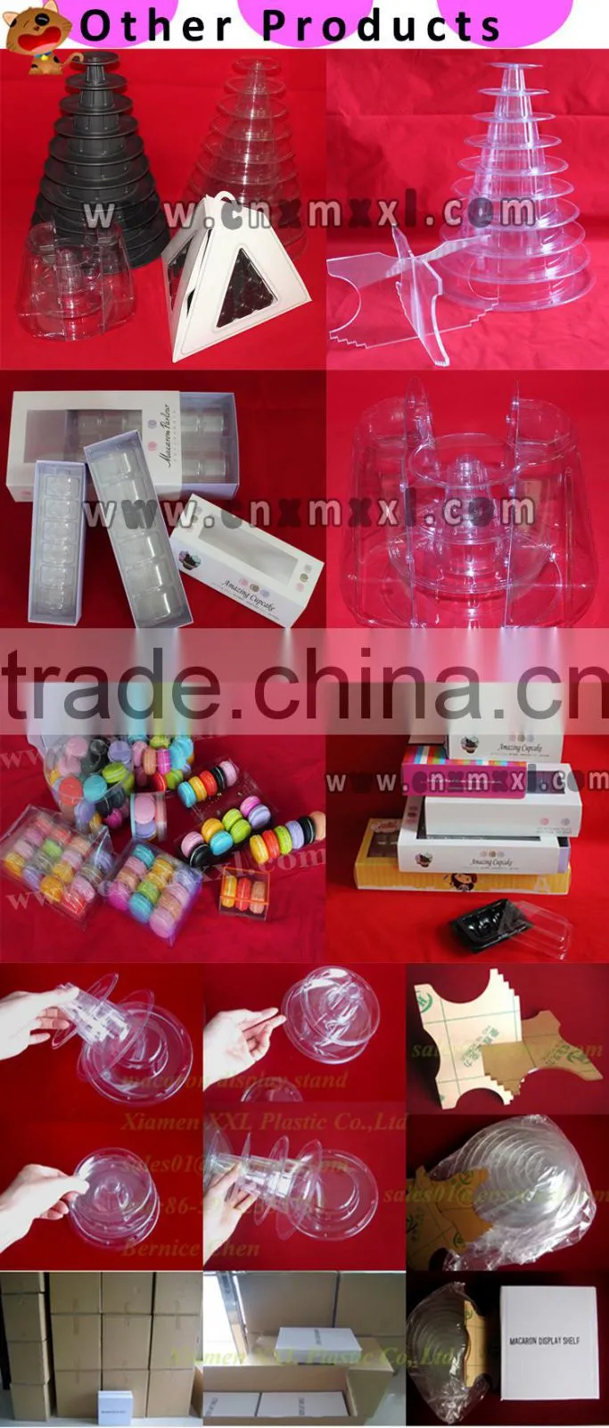 clear plastic PVC round box one colour printed plastic storage bins for LED bulbs