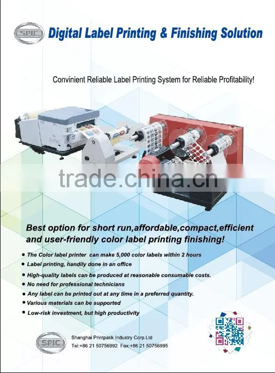 Roll to roll digital label printer