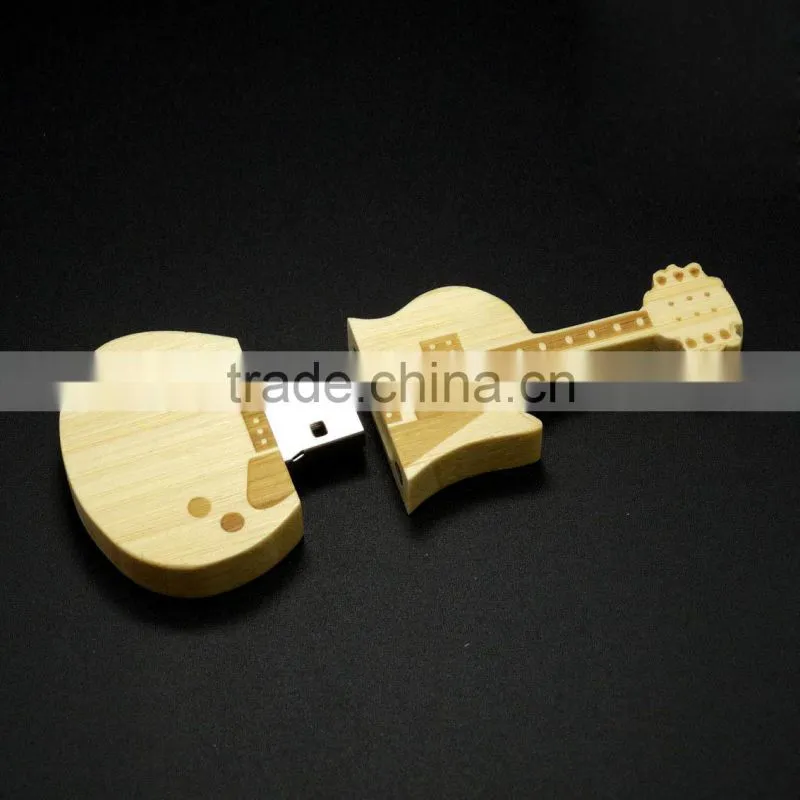 bamboo wooden guitar usb flash drive guitar shaped usb