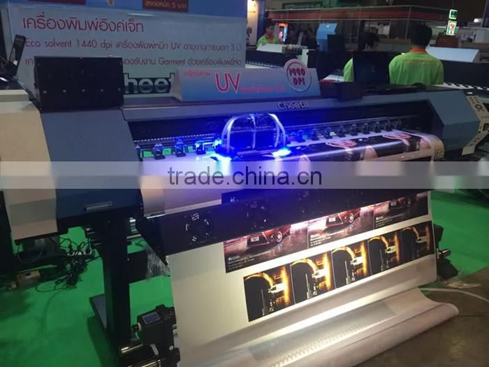 high quality stable machine 1.9m DX5 Printhead UV LED roll to roll Inkjet Printer