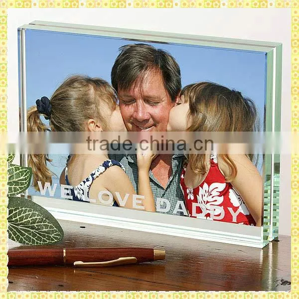 Handcrafted Wedding Gifts Glass Photo Frame For Married Keepsake