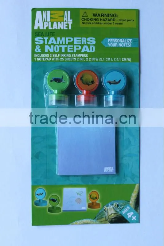 Kids Stampers and Notepad stationery set for kids office stationery set