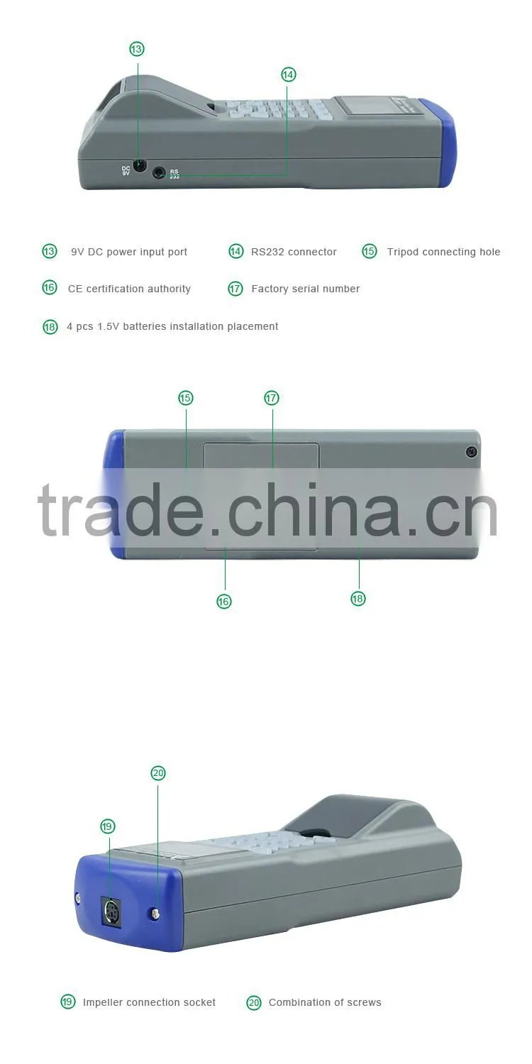 AZ 9871 Anemometer Air Flow Data Logger With Printer