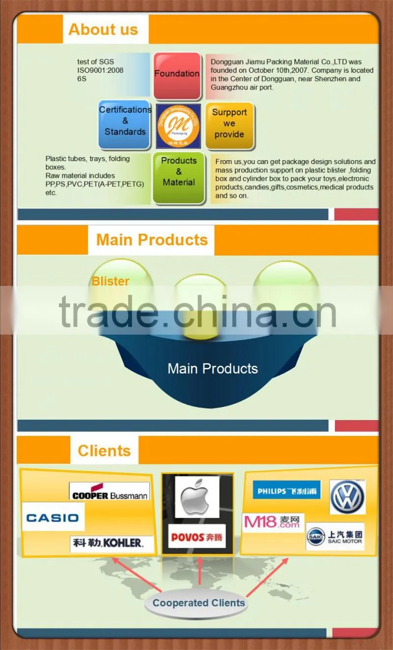 Custom made rerecycled transparent PET/PVC/PP plastic round cylinder boxes