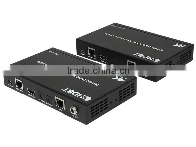 Factory price KVM Extender, HDMI USB KVM Extender over Cat5e/Cat6 (HDBaseT), 100m