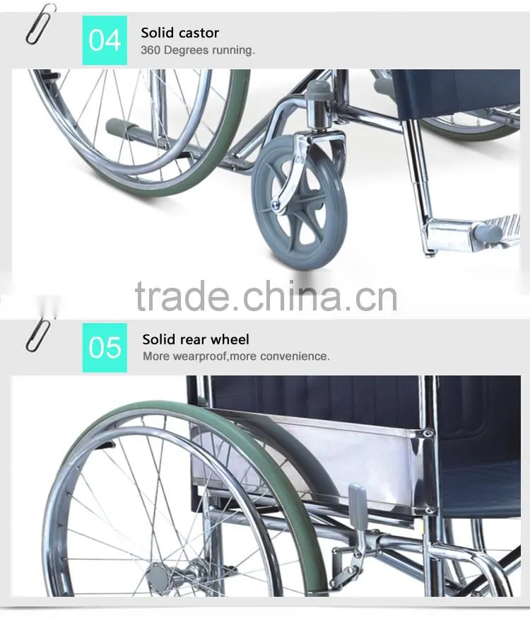 Rehabilitation Therapy Supplies topmedi economy self-propelled steel manual standard medline transport wheelchair