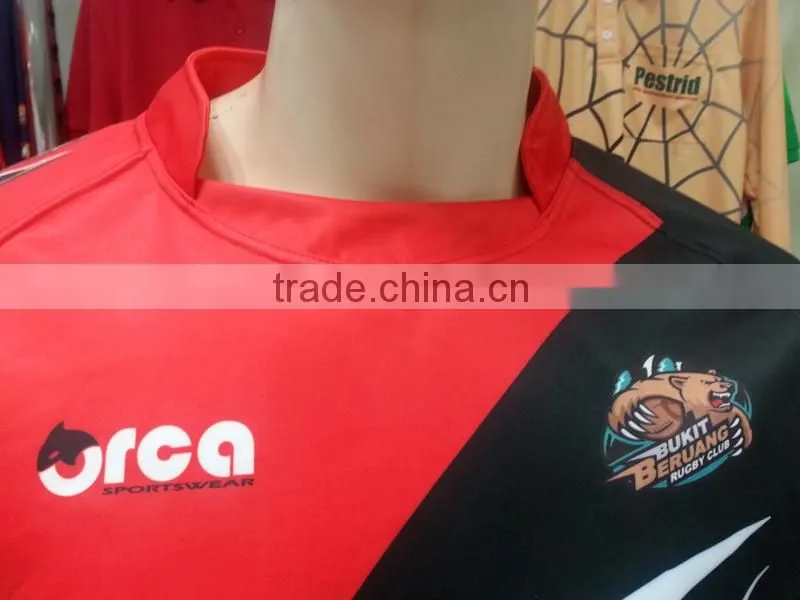 Sublimation Red Color Rugby Jersey New Style Rugby Kit Custom Rugby Uniforms Shirts