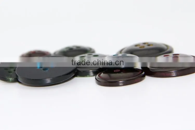 High End Natural Dyed Colorful 4 Holes Real Horn Suit Jacket Coat Sweater Buttons