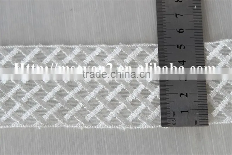 high quality white 100% polyester lace trim guipure lace for hat