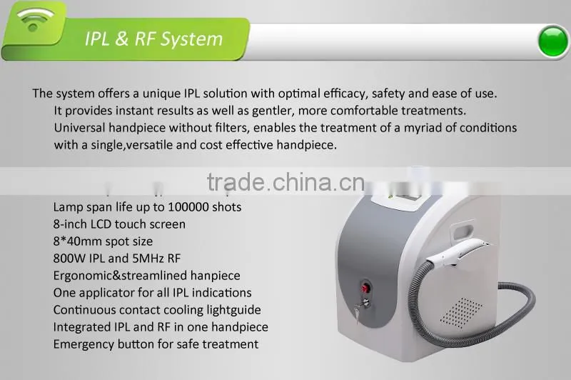 IPL hair removal, high quality cheap price, 2015 newest technology with 100000 shots