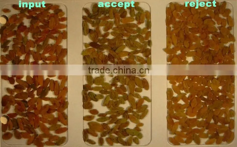 2016 with 5000+pixel raisins color sorter with fast detection and high identification rate,raisins grading machine