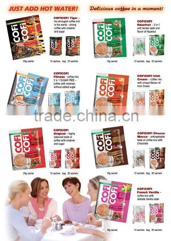 Coficofi Fitness - 2 in 1 instant coffee mix - 20 Sachets bag