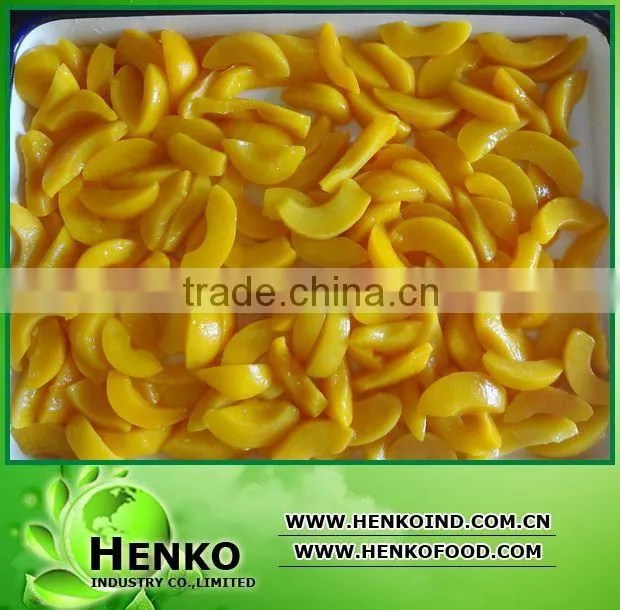 2014 crop Canned fruit yellow peach in syrup