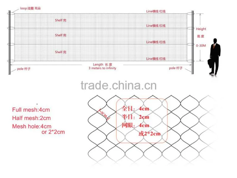 2014 plastic anti bird netting for sale