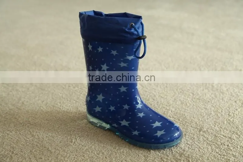 Kids Winter Warm Lining PVC Rain Boots