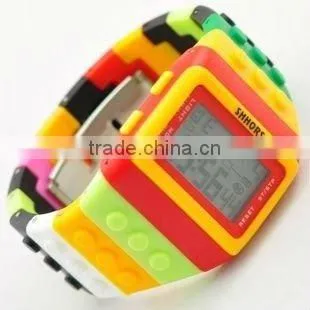 Free Packing, New Arrival Rainbow Digital Silicone watch