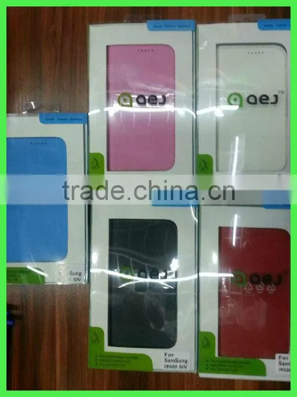 High Quality Colorful Mobile Leather Case For Samsung Galaxy S4 i9500,Protecting Case For Samsung S4