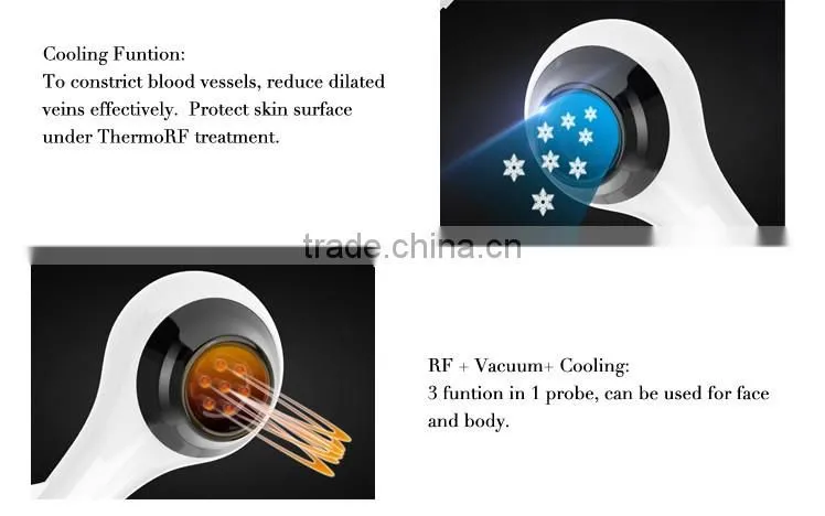 2017 Home use skin tighting machine thermo RF Skin Lifting Anti-Aging Vacuum RF with cooling beauty machine spa facial machine