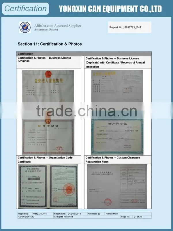 5Gallon Tin Can Making Production Line Machinery