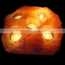 Long Life New selling attractive style NATURAL SALT CANDLE HOLDERS