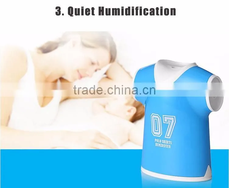 New Arrival Polo Shirts Humidifier, Creative Mini Air Humidifier, USB Mute House Multifunctional Humidifier