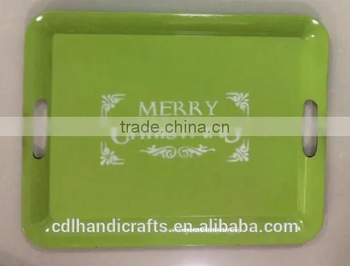 Green Flat Plastic Tray