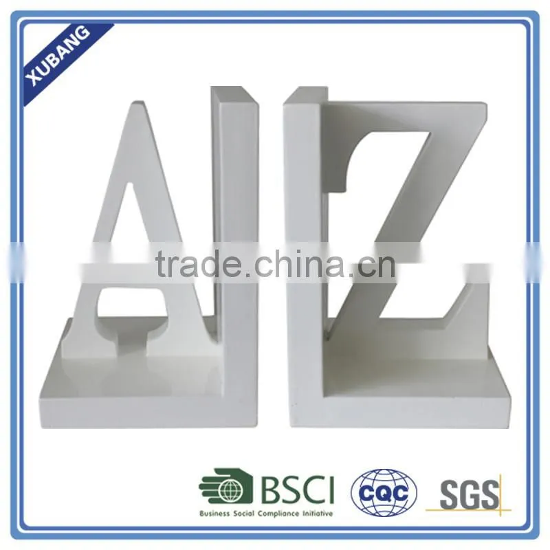 New Design Poly Resin A,Z Letter Bookend Figurine