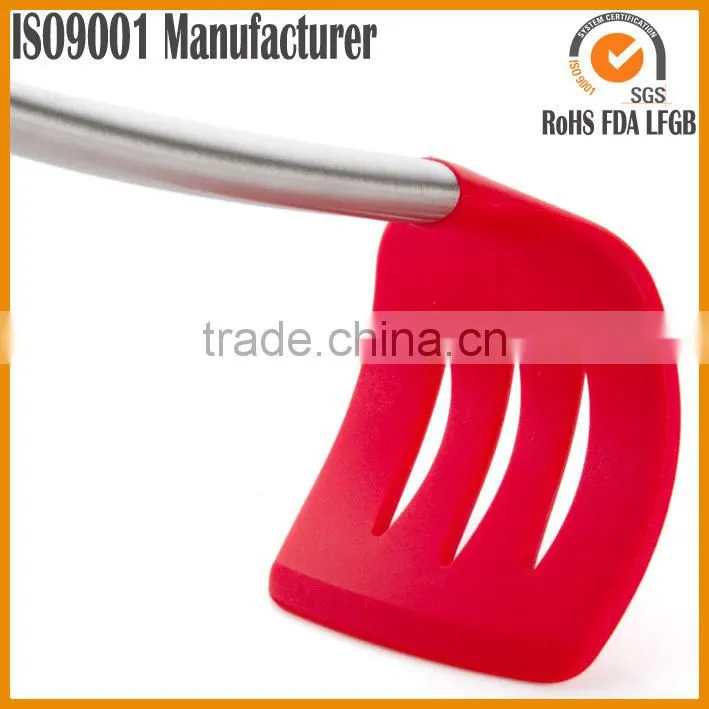 flexible Silicone Slotted Turner Spatula for 2016 new design