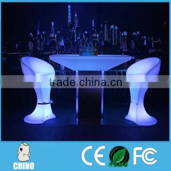 LED Restaurant Table With Chair Dining Table LED Coffee Table CT-8856