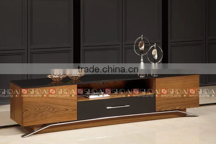 tv lcd wooden cabinet designs, lcd tv cabinet design, black tv cabinet E-812