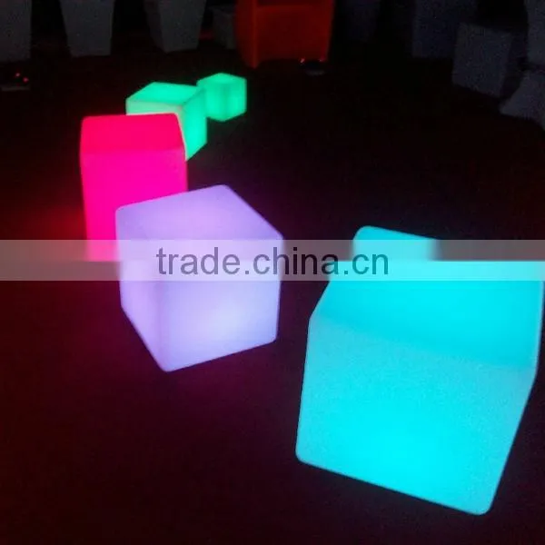 under table led light/RGB Decorative Led Cube RGB Outdoor Seat Led Cube